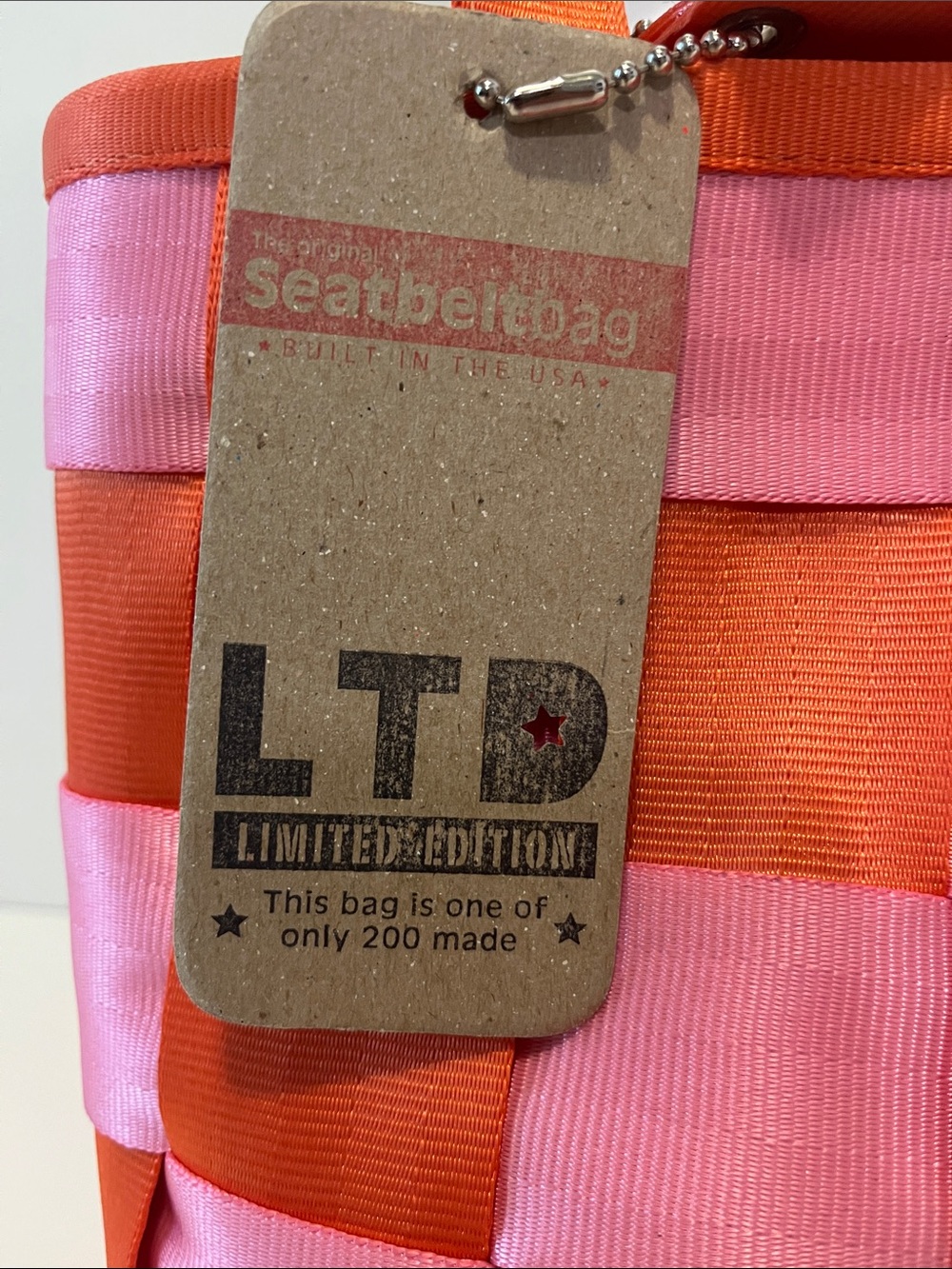 Harveys The Original Seatbelt Bag Orange Sherbet Woven Bag Ltd Edition - Picture 4 of 13